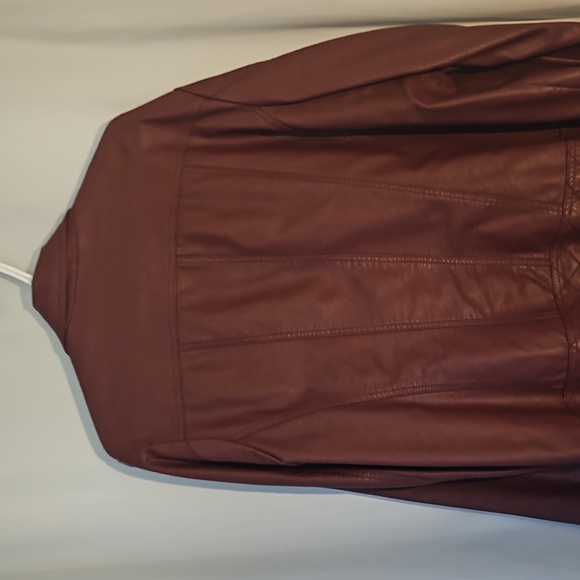 ☆Faux leather Jacket & Scarf incl size 20 - Picture 7 of 11